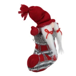 Northlight 10" Red And Gray Isolde Gnome Christmas Stocking Tabletop Figurine -Christmas Decoration Store northlight yj37594 3 92501.1599786792