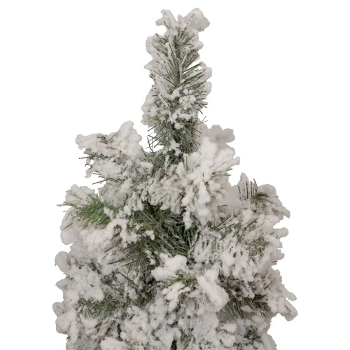 Northlight Set Of 3 Slim Flocked Alpine Artificial Christmas Trees 5' - Unlit 6 Northlight Set Of 3 Slim Flocked Alpine Artificial Christmas Trees 5' - Unlit - Image 4