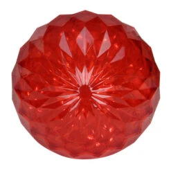 Northlight 6" LED Lighted Red Crystal Sphere Outdoor Christmas Decoration