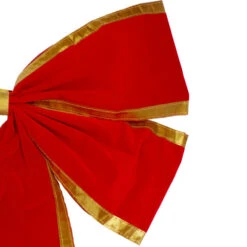 Northlight 24" X 38" Red 4-Loop Velveteen Christmas Bow With Gold Trim 7 Northlight 24" X 38" Red 4-Loop Velveteen Christmas Bow With Gold Trim -Christmas Decoration Store northlight ys28012 1 27932.1588344129