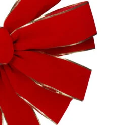 Northlight 24" X 42" Large Red 11-Loop Velveteen Christmas Bow With Gold Trim -Christmas Decoration Store northlight ys28014 1 83250.1663687728