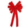 Northlight 24" X 42" Large Red 11-Loop Velveteen Christmas Bow With Gold Trim -Christmas Decoration Store northlight ys28014 63932.1663687728