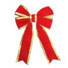 Northlight 18" X 28" Giant Red 3D 4-Loop Velveteen Christmas Bow With Gold Trim -Christmas Decoration Store northlight ys28022 42283.1588344192
