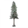 Northlight 6' Lightly Flocked Glittered Woodland Alpine Artificial Christmas Tree - Clear Lights -Christmas Decoration Store northlight yt8658 fk 16518.1588396977