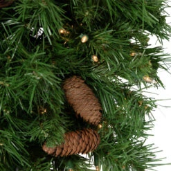 Northlight 30" Pre-Lit Dakota Red Pine Artificial Christmas Teardrop Swag, Clear AlwaysLit Lights -Christmas Decoration Store northlight z99413 04 95702.1692025708