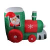 Northlight 4.5' Inflatable Santa On Locomotive Train Lighted Outdoor Christmas Decoration