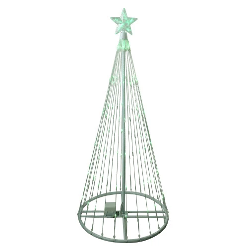 Northlight 4' Green LED Lighted Christmas Tree Show Cone Outdoor Decoration 4 Northlight 4' Green LED Lighted Christmas Tree Show Cone Outdoor Decoration - Image 2