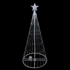 Northlight 4' Pre-Lit White LED Show Cone Christmas Tree Yard Decor