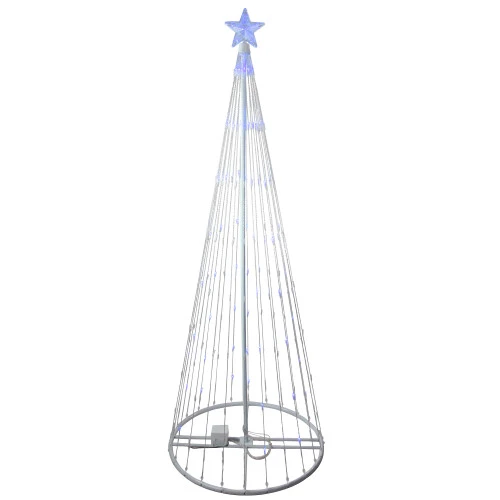 Northlight 9' Blue LED Lighted Christmas Tree Show Cone Outdoor Decor 4 Northlight 9' Blue LED Lighted Christmas Tree Show Cone Outdoor Decor - Image 2