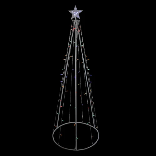 Northlight 6' Multi-Color LED Lighted Cone Tree Outdoor Christmas Decoration 3 Northlight 6' Multi-Color LED Lighted Cone Tree Outdoor Christmas Decoration