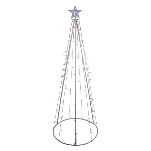 Northlight 6' Multi-Color LED Lighted Cone Tree Outdoor Christmas Decoration 4 Northlight 6' Multi-Color LED Lighted Cone Tree Outdoor Christmas Decoration - Image 2