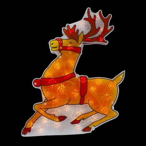 Northlight 18" Lighted Brown Reindeer Christmas Window Silhouette Decoration 4 Northlight 18" Lighted Brown Reindeer Christmas Window Silhouette Decoration - Image 2