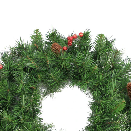 Northlight Iced Mixed Pine Berries And Pinecones Artificial Christmas Wreath - 24-Inch, Unlit 4 Northlight Iced Mixed Pine Berries And Pinecones Artificial Christmas Wreath - 24-Inch, Unlit - Image 2