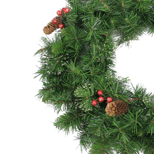 Northlight Iced Mixed Pine Berries And Pinecones Artificial Christmas Wreath - 24-Inch, Unlit 5 Northlight Iced Mixed Pine Berries And Pinecones Artificial Christmas Wreath - 24-Inch, Unlit - Image 3