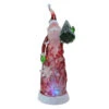 Northlight 11" LED Lighted Color Changing Santa Claus With Tree Christmas Glittering Snow Dome