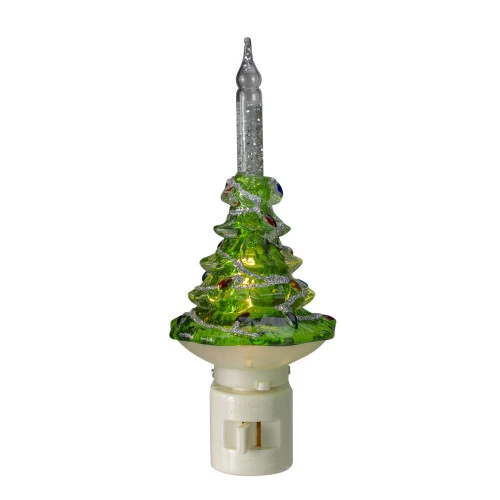 Northlight 6.5" Green And White Christmas Tree Bubble Night Light 3 Northlight 6.5" Green And White Christmas Tree Bubble Night Light