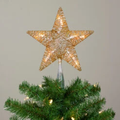 Northlight 9.5" Lighted 5 Point Gold Wire Star Christmas Tree Topper - Clear Lights 10 Northlight 9.5" Lighted 5 Point Gold Wire Star Christmas Tree Topper - Clear Lights -Christmas Decoration Store northlightct 74 861 107 4 52349.1588402834
