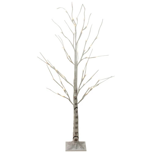 Northlight 4' Pre-Lit LED White Birch Tree Outdoor Decoration - White Lights 3 Northlight 4' Pre-Lit LED White Birch Tree Outdoor Decoration - White Lights