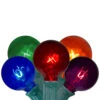 Northlight 20-Count Multicolor Transparent G40 Globe Christmas Light Set, 19ft Green Wire -Christmas Decoration Store northlightdl 15982 1 updated 49313.1588416769