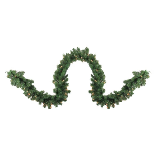 Northlight 9' X 10" Pre-Lit Pine Artificial Christmas Garland - Clear AlwaysLit Lights 3 Northlight 9' X 10" Pre-Lit Pine Artificial Christmas Garland - Clear AlwaysLit Lights