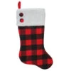Northlight 23" Black And Red Rustic Buffalo Plaid Christmas Stocking -Christmas Decoration Store northlightl27900 1 57274.1588354065
