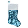 Northlight 22.75" Sky Blue And Silver Reversible Sequined Christmas Stocking With Faux Fur Cuff 2 Northlight 22.75" Sky Blue And Silver Reversible Sequined Christmas Stocking With Faux Fur Cuff -Christmas Decoration Store northlightl27914 1 92978.1588344220