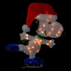 Northlight 24" White And Red Pre-Lit Skating Peanuts Snoopy Outdoor Christmas Decor - Clear Lights -Christmas Decoration Store northlightpw 86214 l2d 3 12784.1588415868