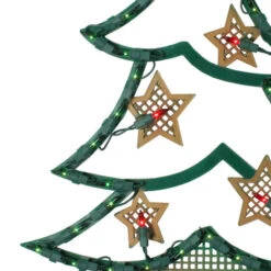 Northlight 17.75" Lighted Green And Gold Christmas Tree With Stars Outdoor Window Silhouette 7 Northlight 17.75" Lighted Green And Gold Christmas Tree With Stars Outdoor Window Silhouette -Christmas Decoration Store northlightys27520 00913.1636546343