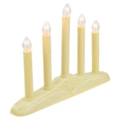 Northlight 14.5" Ivory 5-Lights Christmas Chandelier On Holly Berry And Bell Base Candle Lamp -Christmas Decoration Store northllight ys15771 3updated 41109.1667338305