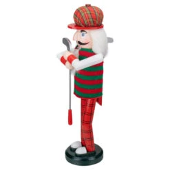 14" Red And Green Plaid Wooden Golfer Christmas Nutcracker 10 14" Red And Green Plaid Wooden Golfer Christmas Nutcracker -Christmas Decoration Store nutcracker20factory f97136 1 12933.1665519663