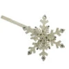 18" Silver And Clear Glittered Snowflake Christmas Wreath Holder