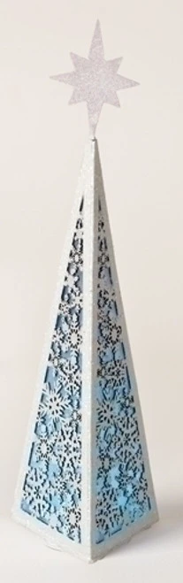 Roman 1.25' Pre-Lit Triangular Christmas Tree Tabletop Decor