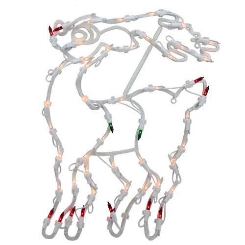 Northlight 18" Lighted Reindeer Christmas Window Silhouette Decoration 4 Northlight 18" Lighted Reindeer Christmas Window Silhouette Decoration - Image 2