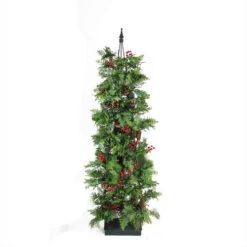 5' Slim Mixed Cedar Pine Entryway Artificial Christmas Tree - Unlit