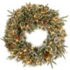 Christmas Central Pre-Lit Liberty Pine Artificial Christmas Wreath, 24-Inch, Clear Lights -Christmas Decoration Store pelb7 300 24w 1 58138.1588348945