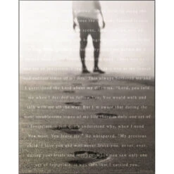 14" Gray And White Bible Verse Printed Wall Plaque