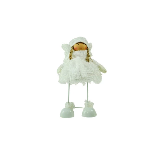 Northlight 24" Snowy Woodlands Plush White Angel Bobble Girl Christmas Figure 3 Northlight 24" Snowy Woodlands Plush White Angel Bobble Girl Christmas Figure