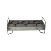 15" Rustic Galvanized Metal Triple Pillar Candle Holder Tray -Christmas Decoration Store raz 3828975 82465.1588350218