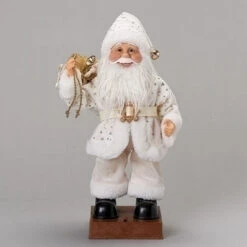 16” Musical Dancing Santa In White Robe