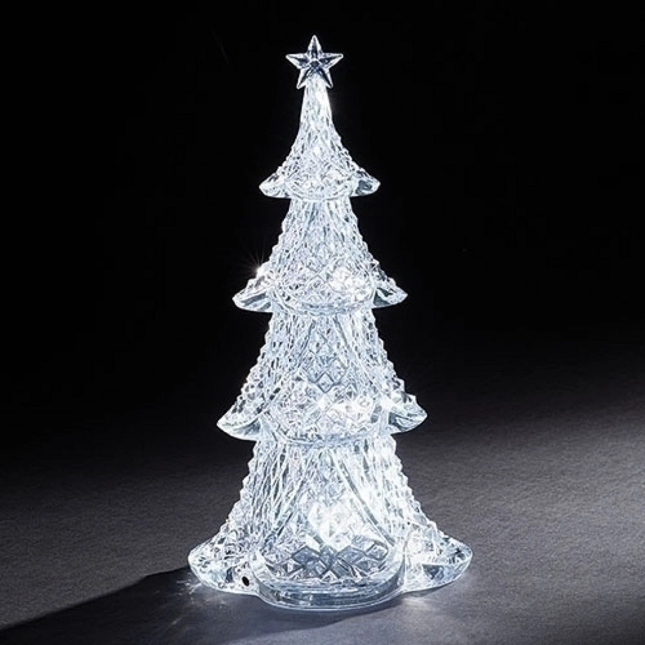 12.5 “Crystal 4 Tier Christmas Tree – LED Lights 3 12.5 “Crystal 4 Tier Christmas Tree – LED Lights