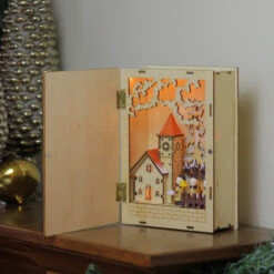 Roman 8.25" Beige And Red LED Lighted Cut Merry Christmas Book Tabletop Decoration -Christmas Decoration Store roman20131468 3 67856.1587644956