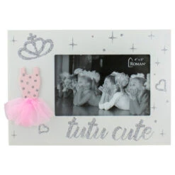 Roman Ballerina Pink Glittered Tutu Cute Picture Photo Frame 4" X 6"