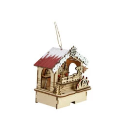Roman 4.25" Pre-Lit White And Brown Toy Shop Christmas Ornament -Christmas Decoration Store roman 131985 3 27123.1665260243