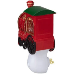 Roman 6.5" Red, Green And Gold Glitter Bubble Lamp Christmas Train Night Light -Christmas Decoration Store roman 160166 3 02605.1588415778