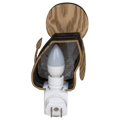 Roman 6" Wooden LED Smiling Lion Night Light 6 Roman 6" Wooden LED Smiling Lion Night Light - Image 4