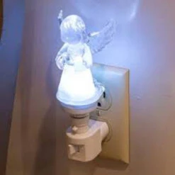 Roman 6.5" Clear Icy Crystal Angel Praying Christmas Night Light -Christmas Decoration Store roman 165138 2 65042.1600478506