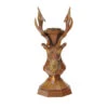 Roman 9" Brown Deer Bust Taper Candle Holder With Amber Crystal -Christmas Decoration Store roman 31270 30683.1588359249