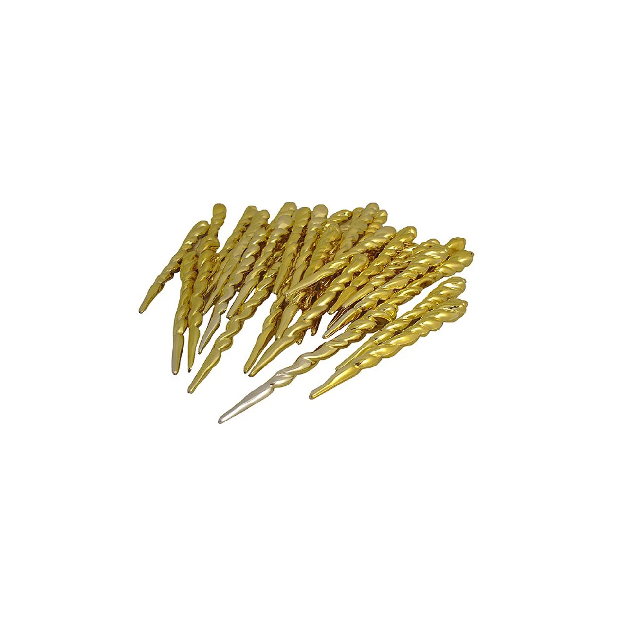 Northlight 36ct Gold Shiny Shatterproof Christmas Icicle Ornaments 5" 3 Northlight 36ct Gold Shiny Shatterproof Christmas Icicle Ornaments 5"