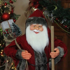 Northlight 48" Red And Brown Santa Claus With Walking Stick Standing Christmas Figure 8 Northlight 48" Red And Brown Santa Claus With Walking Stick Standing Christmas Figure -Christmas Decoration Store sbyqopn5lsohyc3nvov0pt1pj42whbgh 63604.1587645148