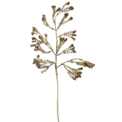 29" Red And Gold Sequin Glittered Christmas Outdoor Tassel Spray